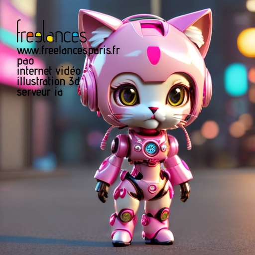 Pao mise en page internet vidéo illustration 3d serveur IA générative AI freelance paris studio de création magazines QU09OS90